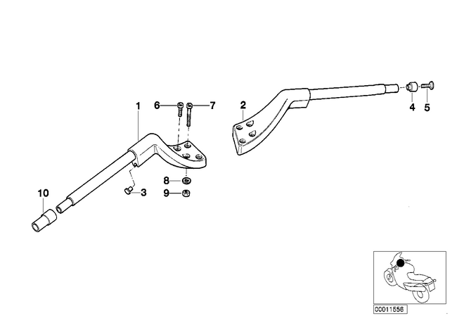 32712325624 - : Handlebar Vibration Absorber, Chrome for BMW-Motorrad Image