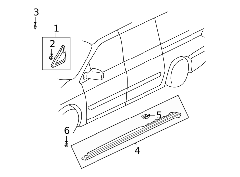 Exterior Trim - Pillars for 2004 Honda Pilot #0
