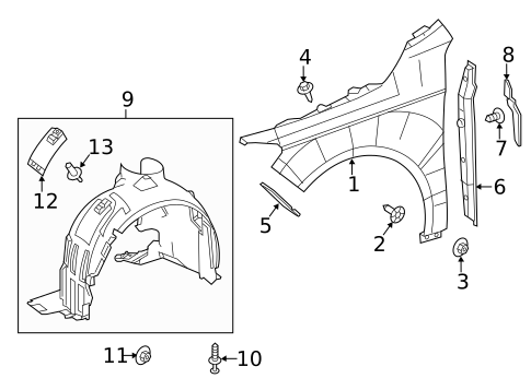 Fender & Components for 2015 Mercedes-Benz CLA45 AMG #0