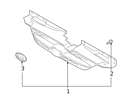 Grille & Components for 2004 Kia Rio #0