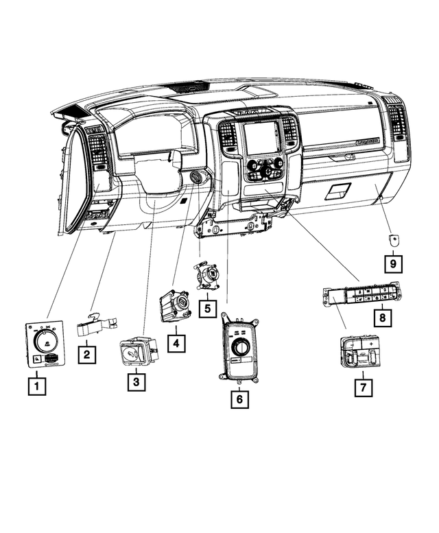 68395133AA - Electrical: Ignition Switch for Mopar Image image