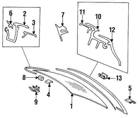 Reveal Moldings for 1998 Mercedes-Benz CL600 #0