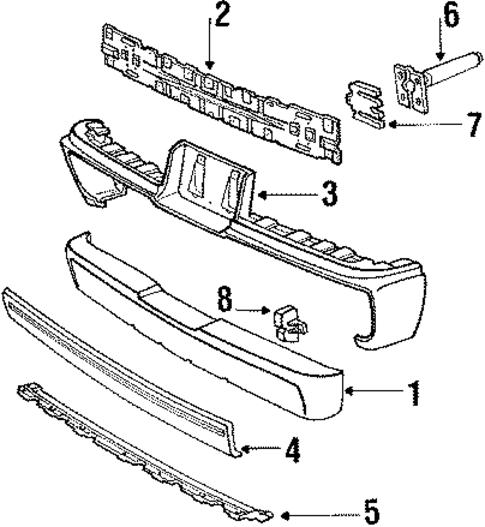 Bumper & Components - Rear for 1985 Lincoln Mark VII #0