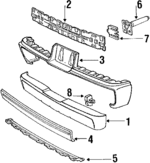 E4LY17906A - Body: Bumper for Lincoln: Mark VII Image