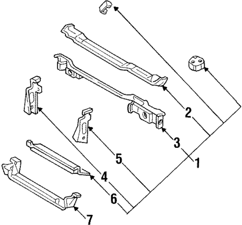 Radiator Support for 1993 Pontiac Firebird #0