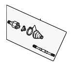 4F1Z3B436AA - Front Drive Axle: Shaft for Ford: Taurus | Mercury: Sable Image