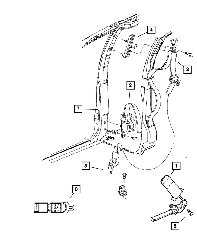 « UZ12BD5AA – Interior Trim : Ouverture De Ceinture De Sécurité Bouchon, Côté Droit pour Mopar Image »