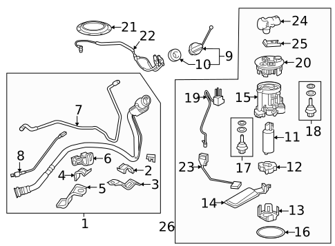 Fuel System Components for 2018 Lexus RX450hL #0