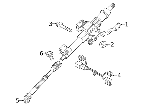 Steering Column Assembly for 2017 Hyundai Sonata #1