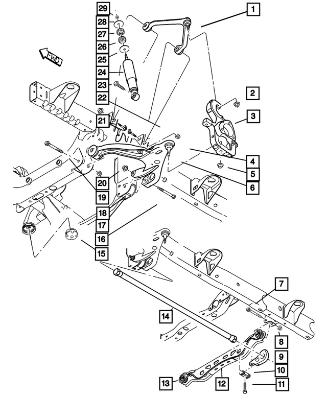 52106561AE - Front Suspension &amp; Drive: Lower Control Arm, Left for Mopar Image