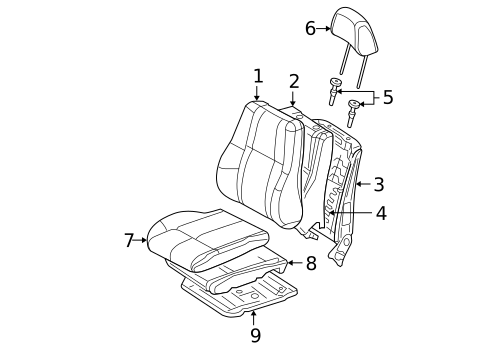 Front Seat Components for 2005 Jeep Grand Cherokee #0