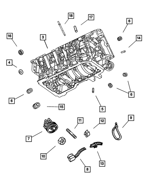 Cylinder Block for 2001 Jeep Grand Cherokee #0