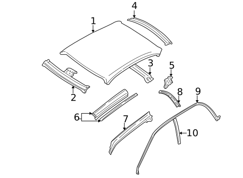 Roof & Components for 2002 Subaru Legacy #0