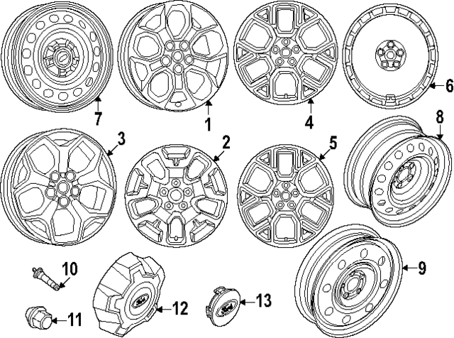 SZ6Z1007C - : Wheel, Alloy for Ford: Maverick Image