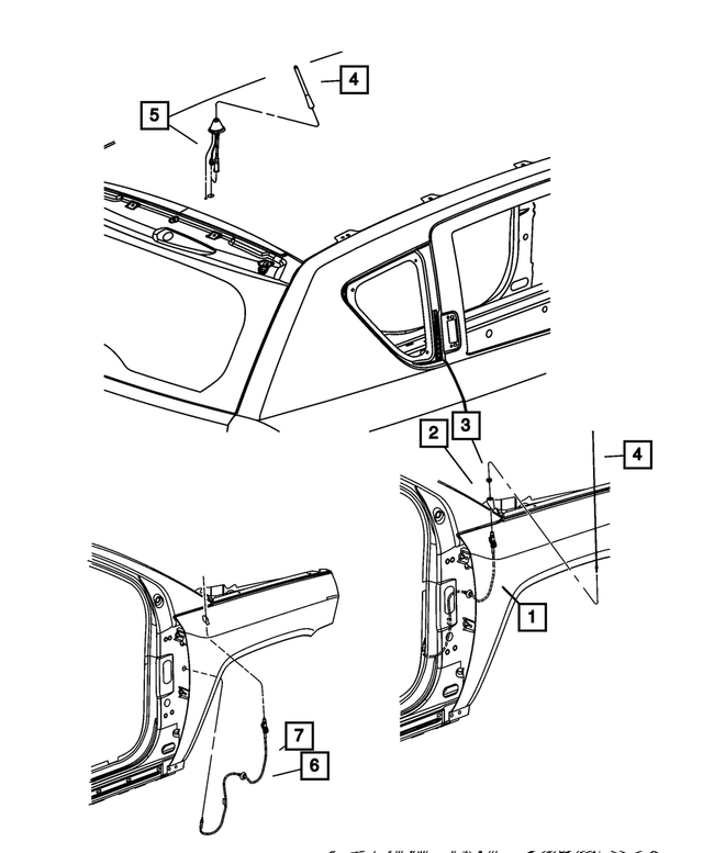 5064282AB - : Antenna Cable, Export for Mopar Image