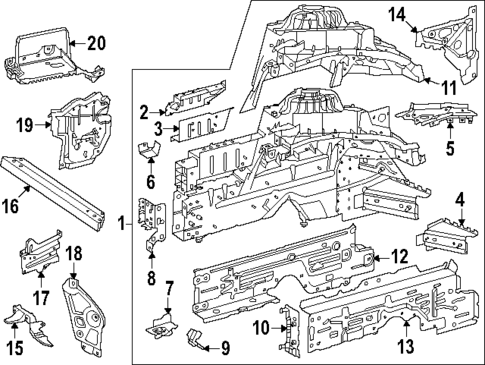 Structural Components & Rails for 2024 Mercedes-Benz EQE AMG&reg; #0