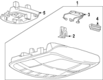 PL3Z18519A70GP - : Overhead Console for Ford: F-150 Image