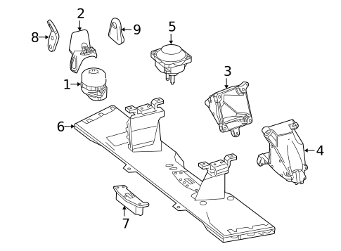 Engine & Trans Mounting for 2018 Mercedes-Benz GLE550e #0