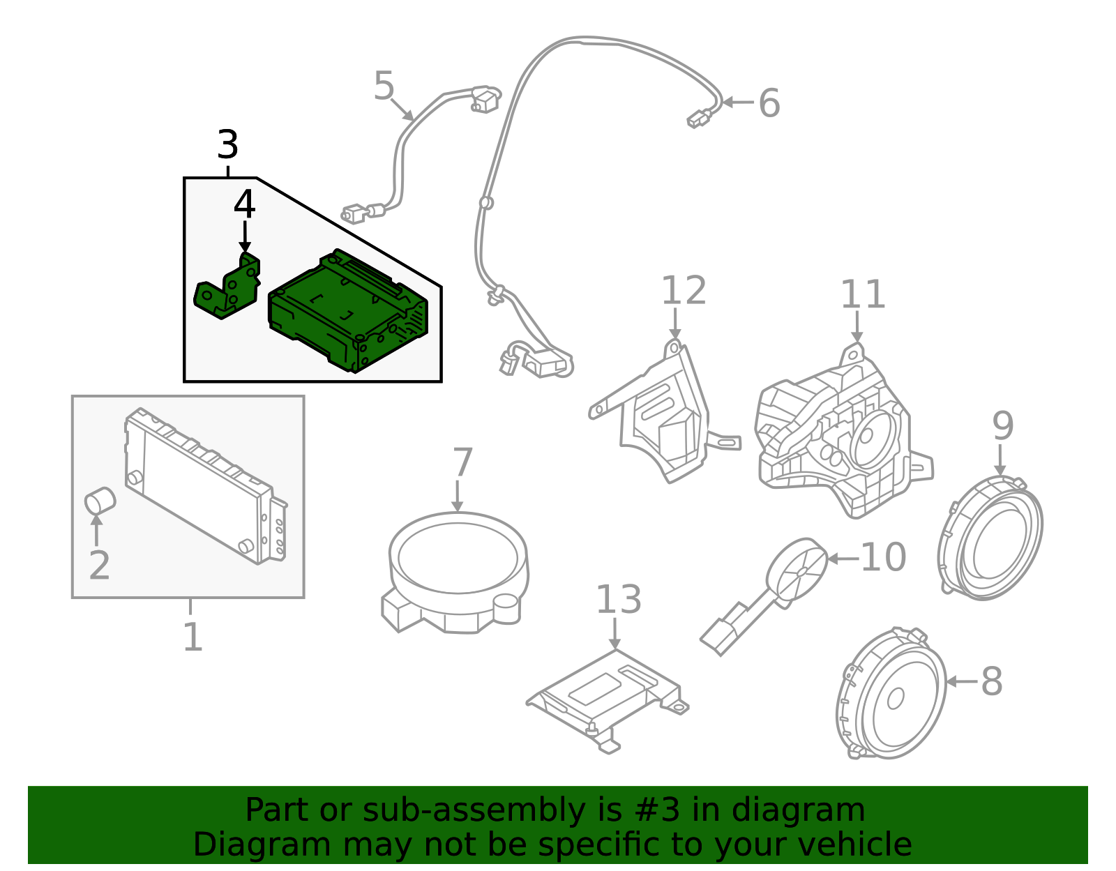 2023-2025 Kia Sportage | Radio Chassis | 96560-CH130FHL | Kia Auto Parts