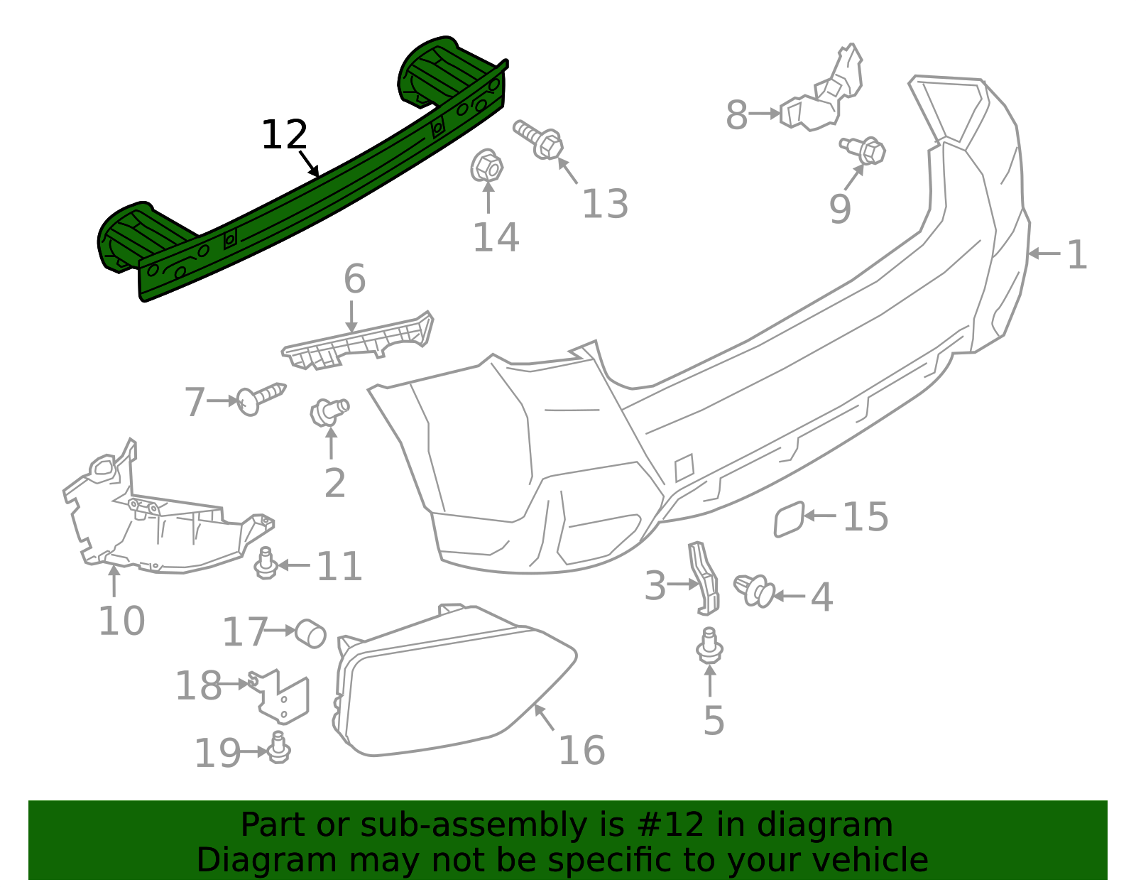2018-2023 Subaru Crosstrek Impact Bar 57711FL0519P | Subaru Parts