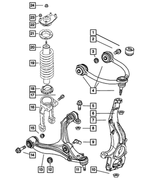 52089981AI - Front Suspension &amp; Drive: Lower Control Arm, Left for Jeep: Commander, Grand Cherokee Image