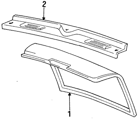 Interior Trim - Rear Body for 1990 Chrysler Imperial #0