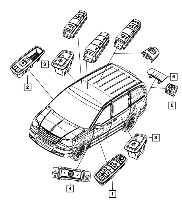 1DH65DX9AD - Electrical: Power Liftgate Release Bezel for Mopar Image