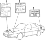 MD126671 - Body: Emission Label for Mitsubishi: Galant Image