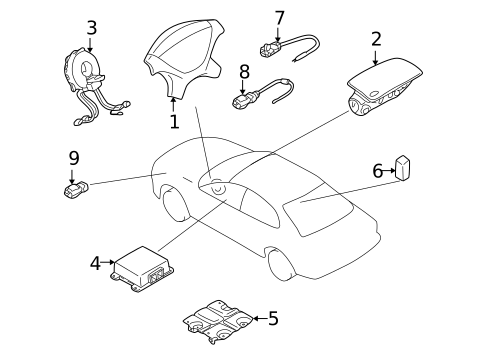 Air Bag Components for 2005 Mitsubishi Outlander #0