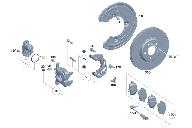 2064233100 - Brake System: Piston Housing for Mercedes-Benz: 300C, 300CD, C300, CLE300, E350 Image image