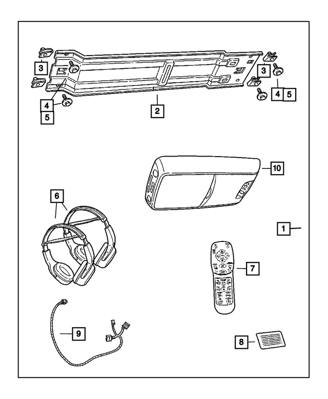 « 5064049AC – Mopar Accessories - Component Parts : Ecran Avec Dvd Systeme Media pour Mopar Image »