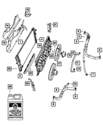 4401438 - Cooling: Radiator Clamp for Chrysler: Pacifica, PT Cruiser, Sebring, Town &amp; Country, Voyager | Dodge: Caliber, Caravan, Grand Caravan, Neon, Ram 2500, Ram 3500, Stratus | Jeep: Compass, Patriot | Ram: 1500 Classic Image