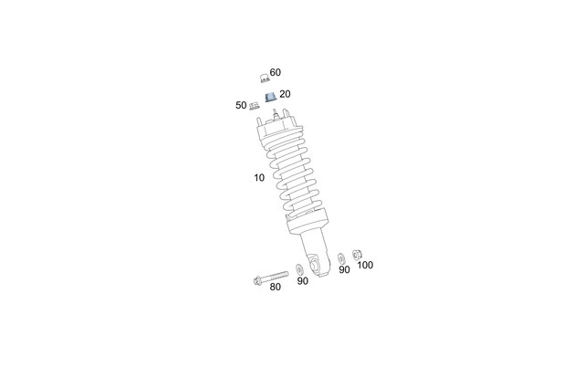 1903208100 - Springs, Suspension and Hydraulics: Suspension Strut for Mercedes-Benz Image image