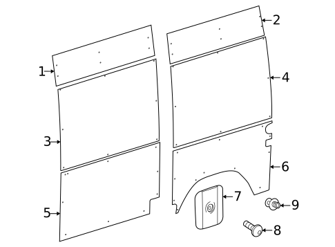 Interior Trim - Side Panel for 2024 Mercedes-Benz eSprinter #0