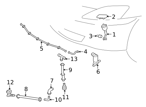 Washer Components for 2013 Lexus IS350 #0