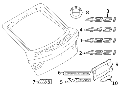 Exterior Trim - Lift Gate for 2015 BMW 428i xDrive Gran Coupe #0