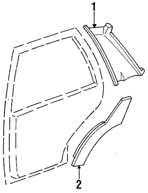 Interior Trim - Quarter Panels for 1992 Mercury Tracer #0