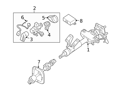 Steering Column Assembly for 2004 Suzuki Verona #0