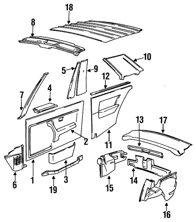 51471904968 - Body: Rear Panel Trim for BMW Image