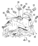 ZM471D1AA - Instrument Panel and Radios and Consoles: Base Console for Dodge: Durango Image