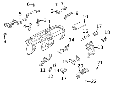 Instrument Panel for 2002 Nissan Frontier #0