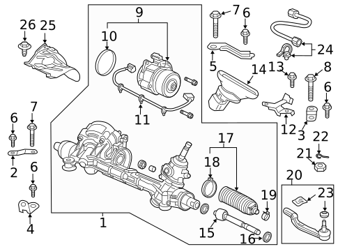 Steering Gear & Linkage for 2019 Honda Clarity #0