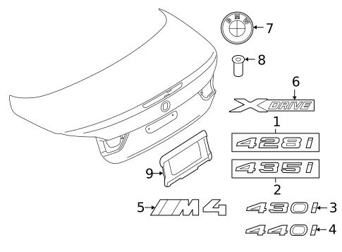 Exterior Trim - Trunk for 2020 BMW 430i #1