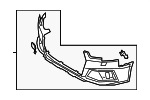 8W0807065AKGRU - Body: Bumper Cover for Audi: A4, A4 Quattro, S4 Image
