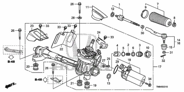 P.S. Gear Box (Eps) for 2013 Honda Insight #0