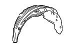 656380E060 - Body: Wheelhouse Liner for Lexus: RX350, RX350L, RX450h, RX450hL Image
