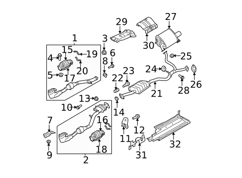 Exhaust Components for 2005 Subaru Outback #0