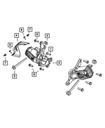 52126193AA - 3.8L Gas; Engine: Engine Mount Shield for Mopar Image
