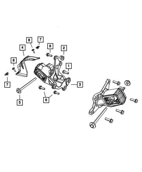 Engine Mounting for 2010 Jeep Wrangler #1