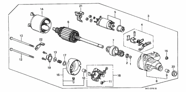 Starter Motor (Denso) (2) for 1988 Honda CRX #0